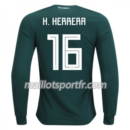 Maillot de Foot Mexique H.Herrera 16 Domicile Coupe du monde 2018 ML